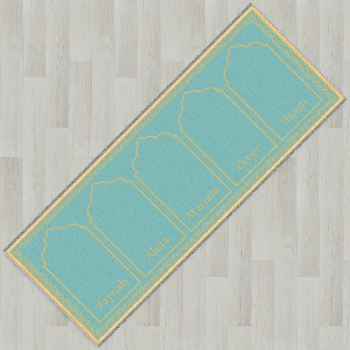Ottoman Floral Personalized Prayer Mat