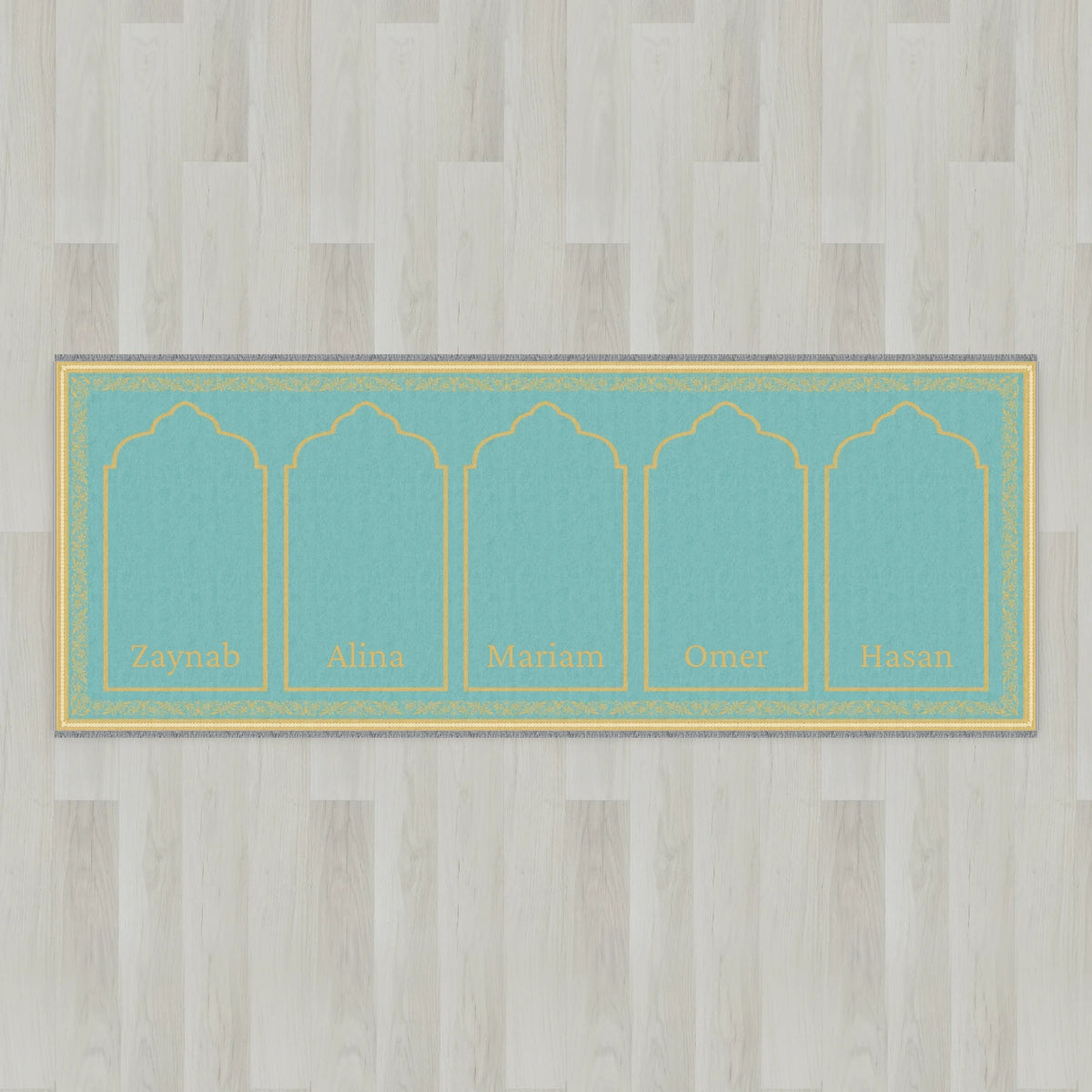 Ottoman Floral Personalized Prayer Mat