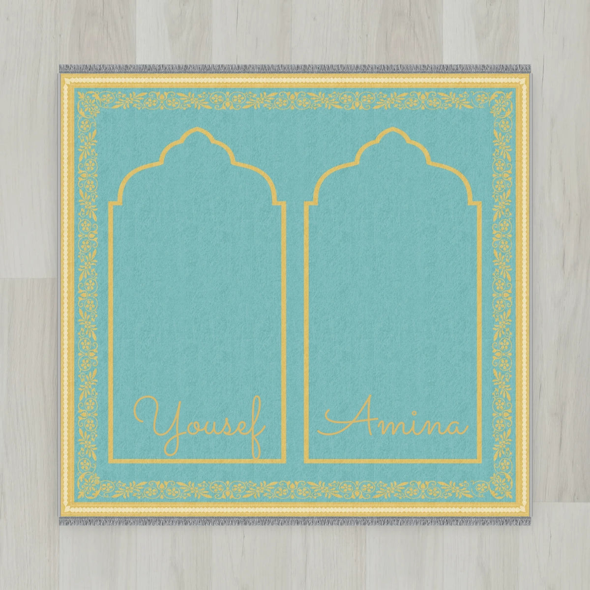 Ottoman Floral Personalized Prayer Mat