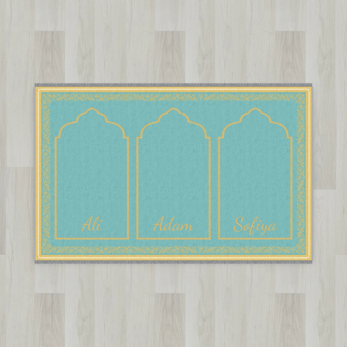 Ottoman Floral Personalized Prayer Mat
