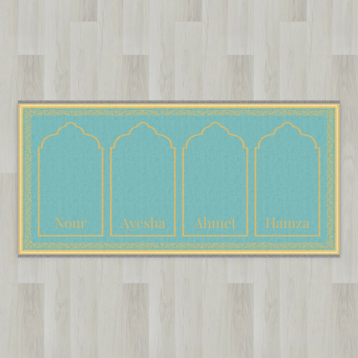 Ottoman Floral Personalized Prayer Mat