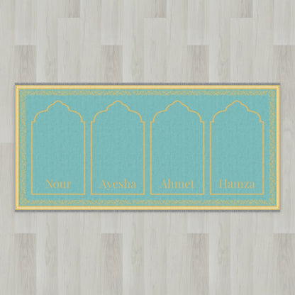 Ottoman Floral Personalized Prayer Mat