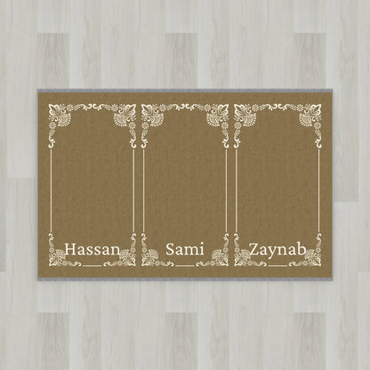 Gilded Frame Personalized Prayer Mat