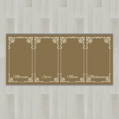Gilded Frame Personalized Prayer Mat