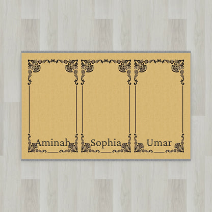 Gilded Frame Personalized Prayer Mat