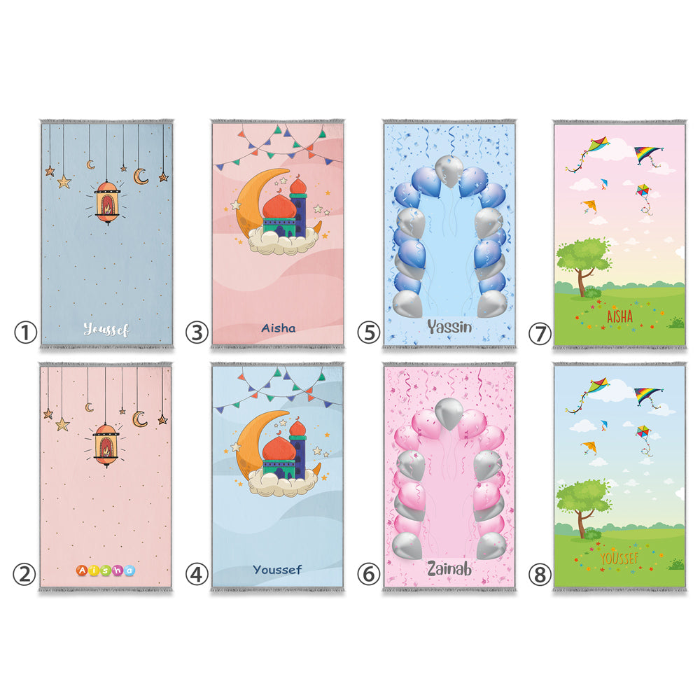 Kids Personalized Kite Prayer Mat 417