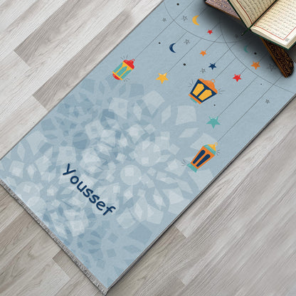 blue kids prayer mat