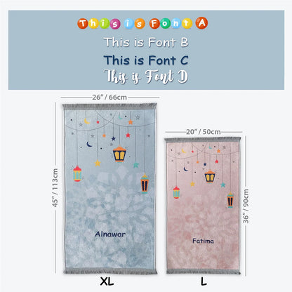 Kids Personalized Moon & Stars Prayer Mat 409