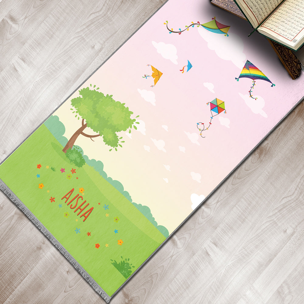 pink kids prayer mat