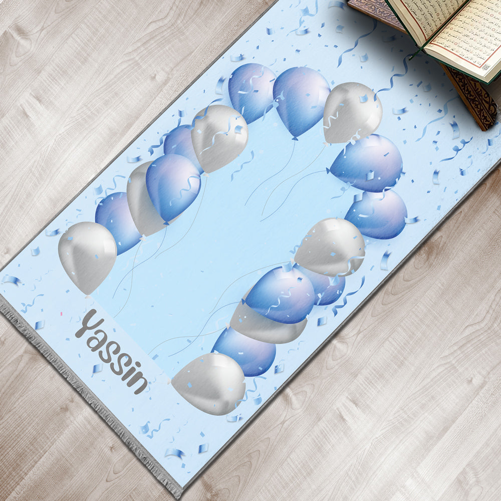 blue kids prayer mat