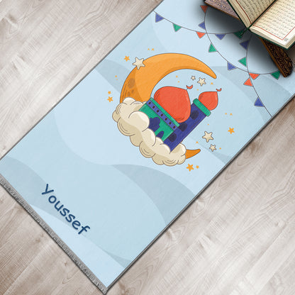 blue kids prayer mat