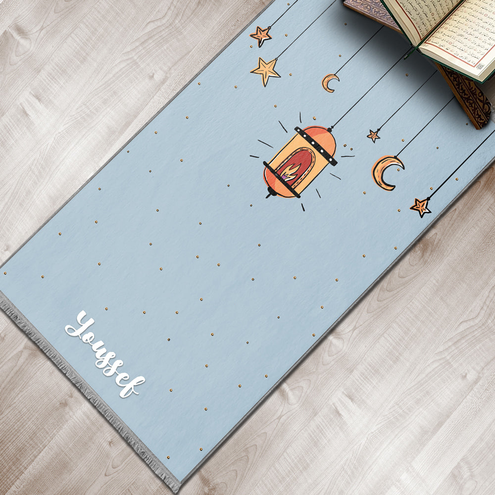 blue kids prayer mat