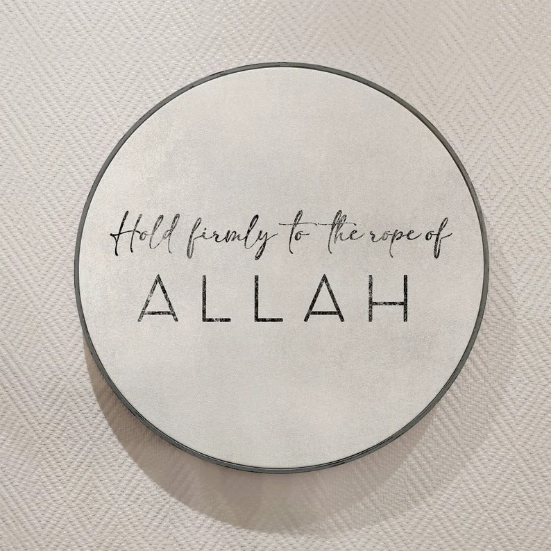 Islamic Quote Wall Art, Hold Firmly Rope of Allah IQ0011