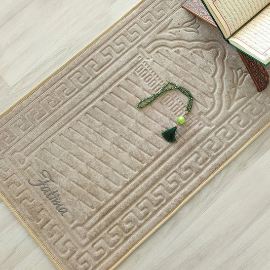 Gold padded prayer mat